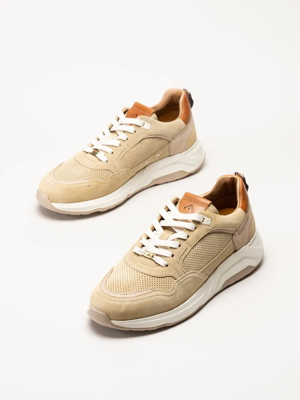 Ambitious - Beige sneakers i mocka