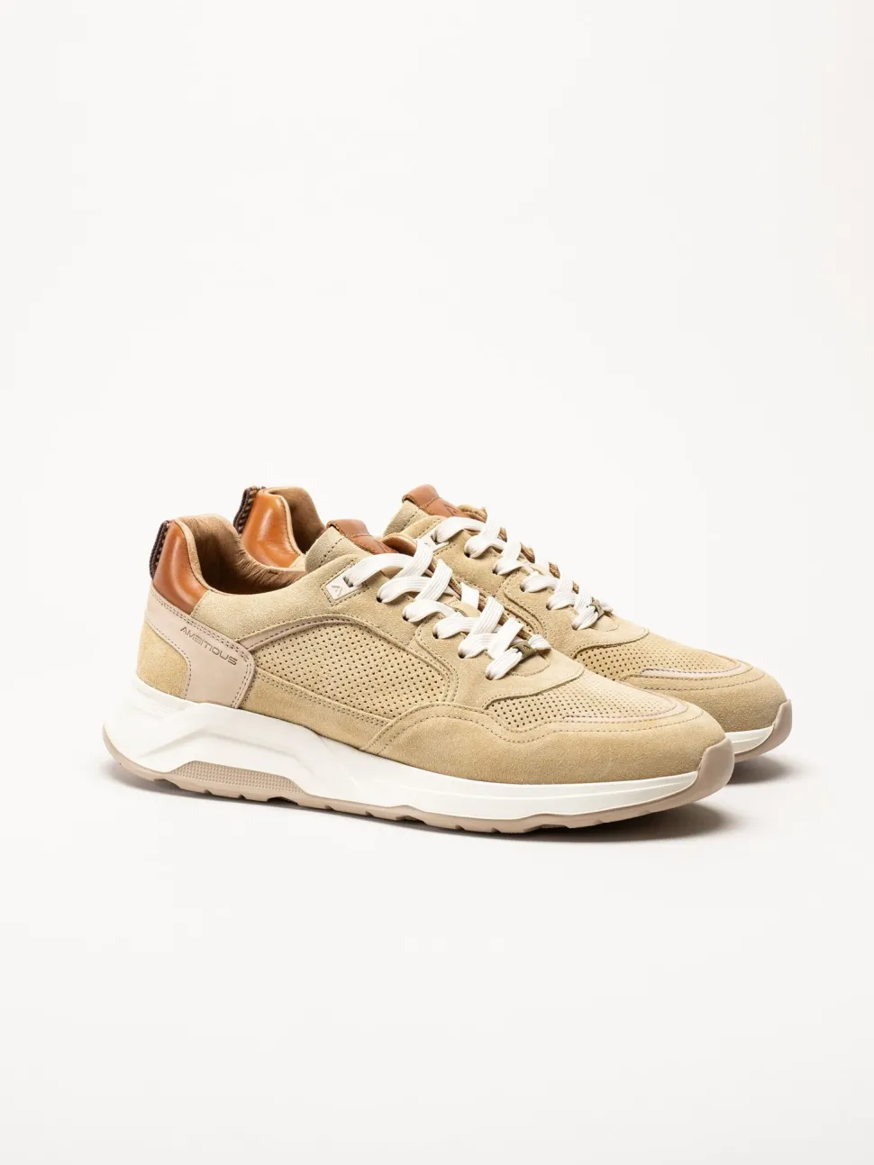 Ambitious - Beige sneakers i mocka
