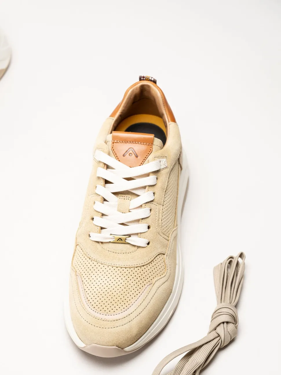 Ambitious - Beige sneakers i mocka