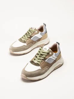 Ambitious - Bruna sneakers i mocka och skinn