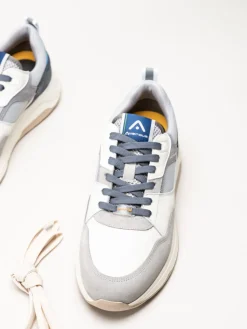 Ambitious - Gråblå sneakers i skinn och mocka