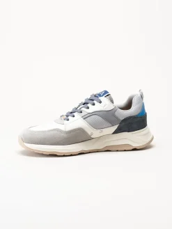 Ambitious - Gråblå sneakers i skinn och mocka