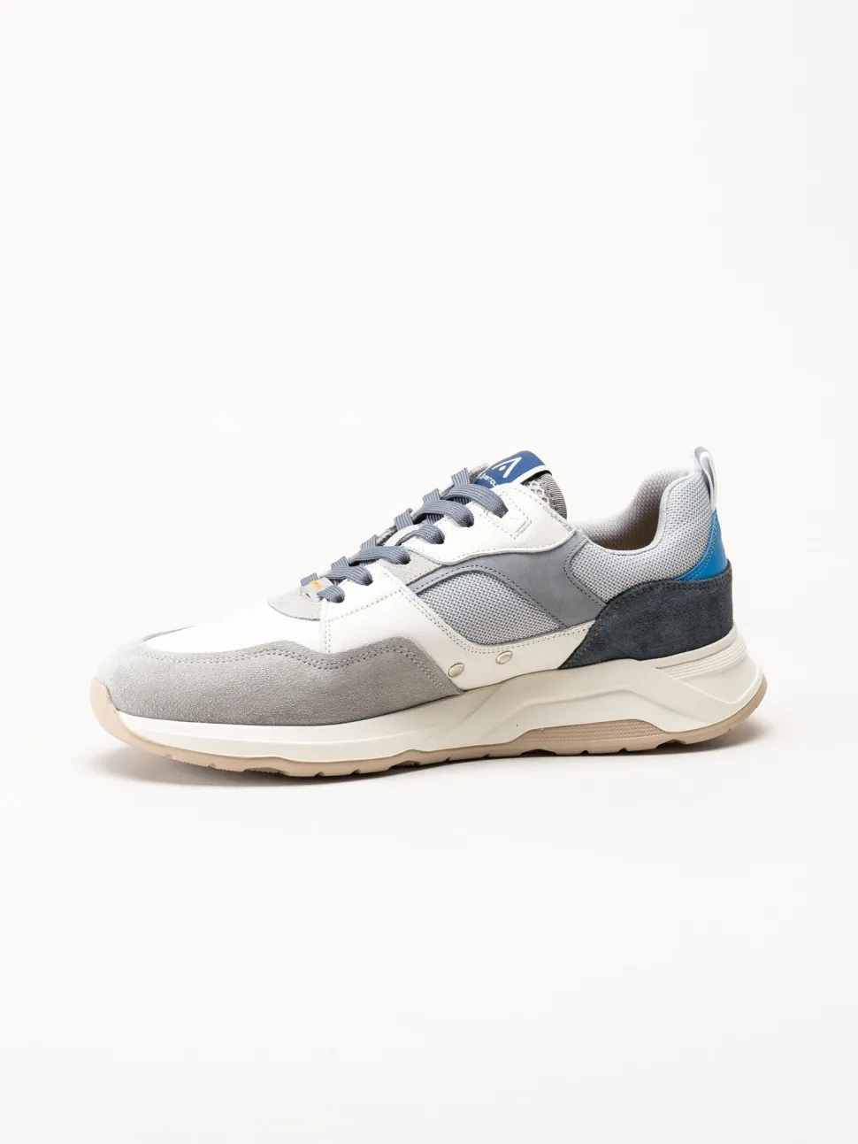 Ambitious - Gråblå sneakers i skinn och mocka