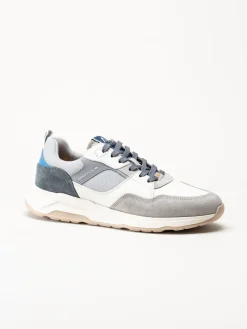 Ambitious - Gråblå sneakers i skinn och mocka