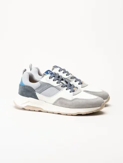 Ambitious - Gråblå sneakers i skinn och mocka