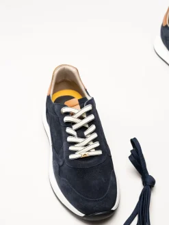 Ambitious - Marinblå sneakers i mocka och skinn