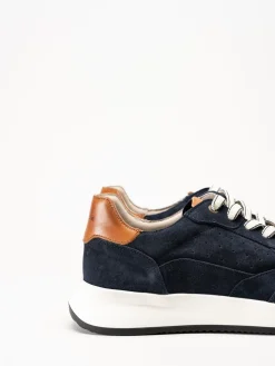 Ambitious - Marinblå sneakers i mocka och skinn