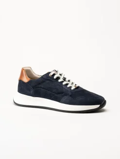 Ambitious - Marinblå sneakers i mocka och skinn