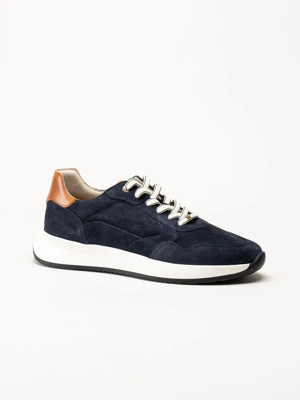 Ambitious - Marinblå sneakers i mocka och skinn