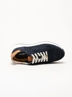 Ambitious - Marinblå sneakers i mocka och skinn