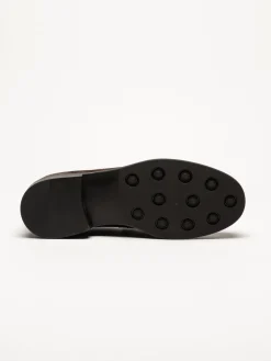 Ambitious - Mörkbruna pennyloafers i mocka