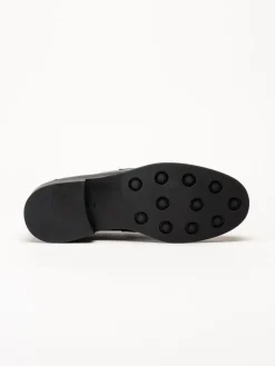 Ambitious - Svarta pennyloafers i skinn