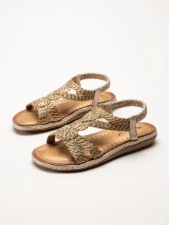 Andrea Conti - Guldiga t-sleif sandaler