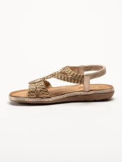 Andrea Conti - Guldiga t-sleif sandaler