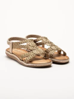 Andrea Conti - Guldiga t-sleif sandaler