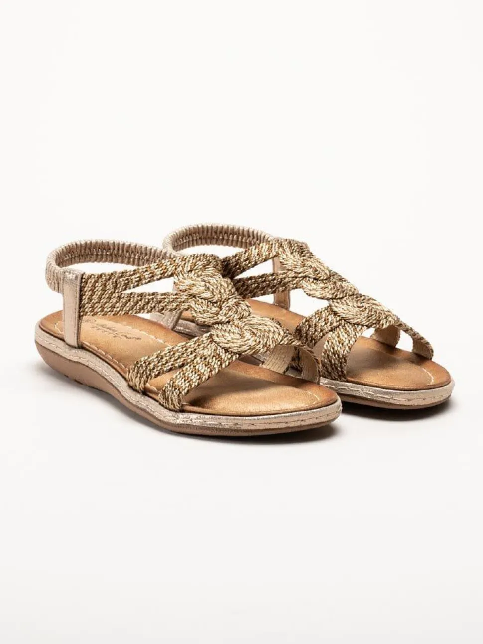 Andrea Conti - Guldiga t-sleif sandaler