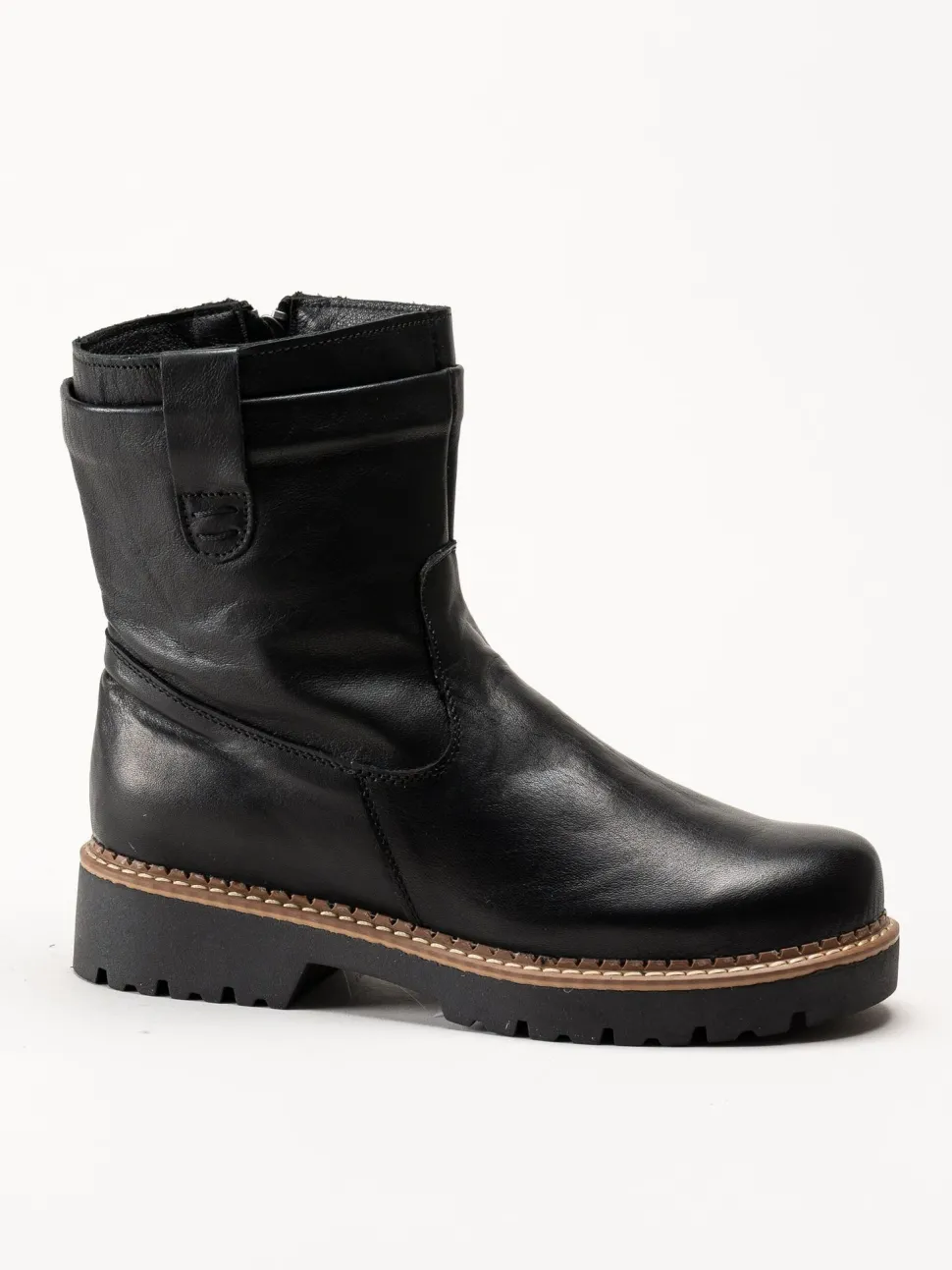 Andrea Conti - Svarta boots i skinn