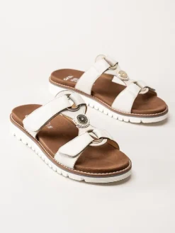 Ara - Kent - Off white slip in sandaler i skinn