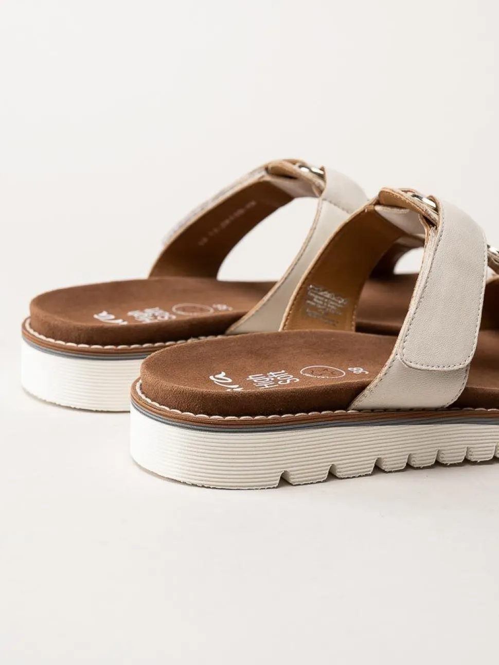 Ara - Kent - Off white slip in sandaler i skinn