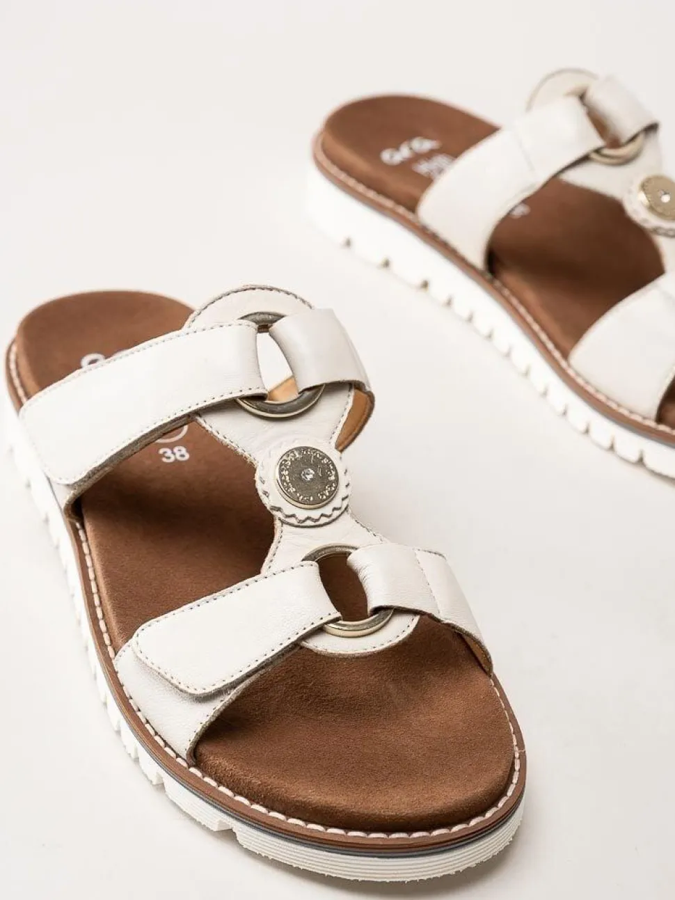 Ara - Kent - Off white slip in sandaler i skinn