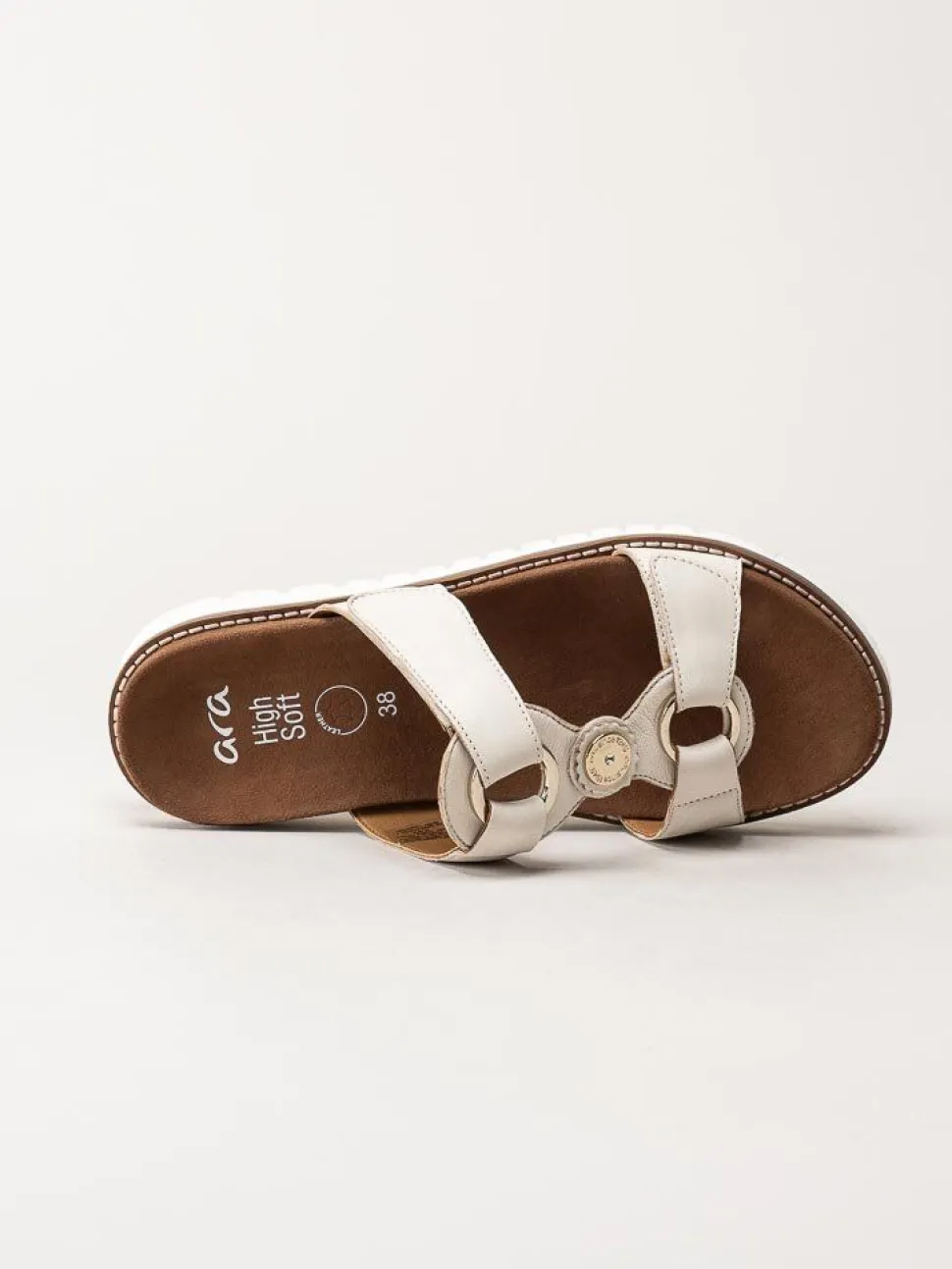 Ara - Kent - Off white slip in sandaler i skinn