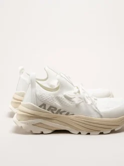 ARKK Copenhagen - Waste Zero Bright White - Vita slip on sneakers i textil