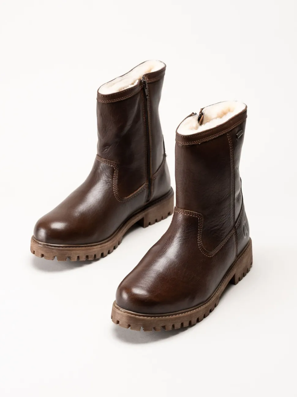Axelda - Belluno - Bruna fodrade boots i skinn