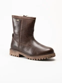 Axelda - Belluno - Bruna fodrade boots i skinn