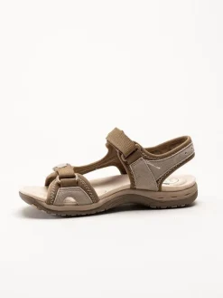 Axelda - Frisco - Beige sandaler i mocka och textil