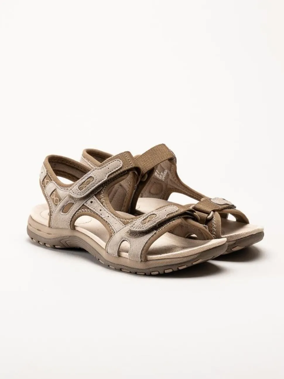 Axelda - Frisco - Beige sandaler i mocka och textil