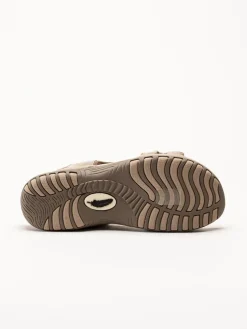 Axelda - Frisco - Beige sandaler i mocka och textil