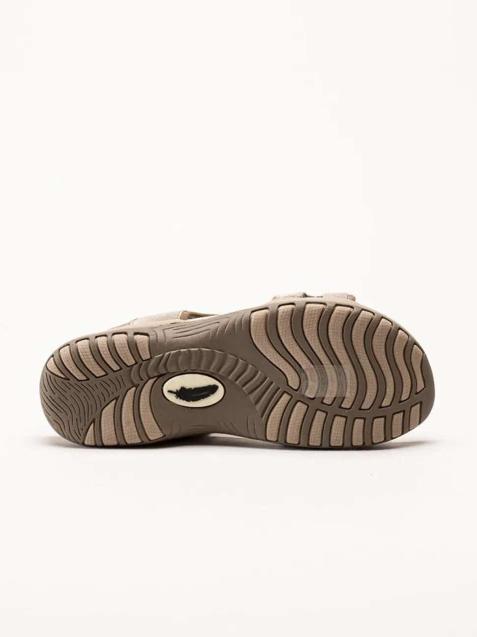 Axelda - Frisco - Beige sandaler i mocka och textil