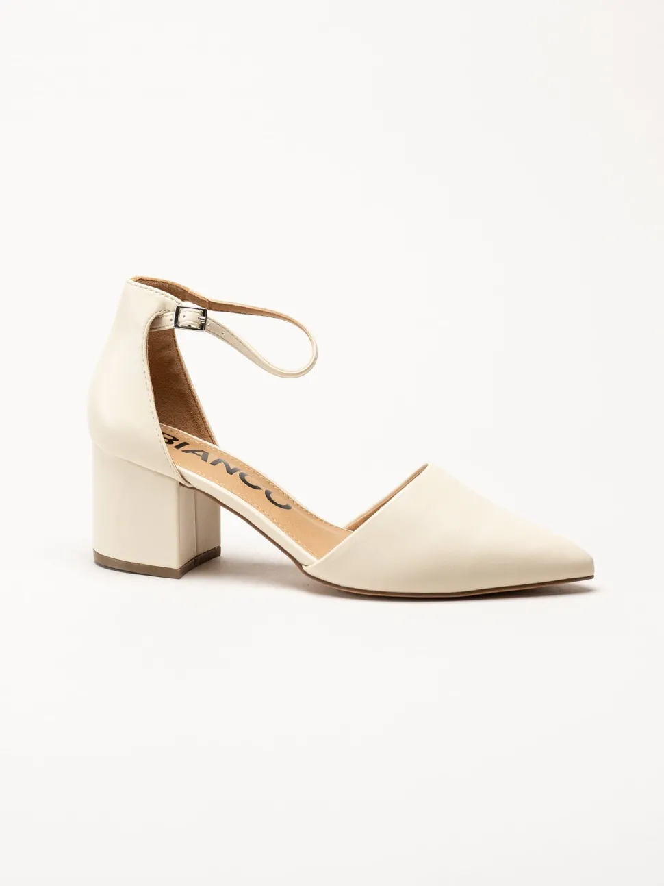Bianco - Biadevived - Offwhite pumps i skinnimitation