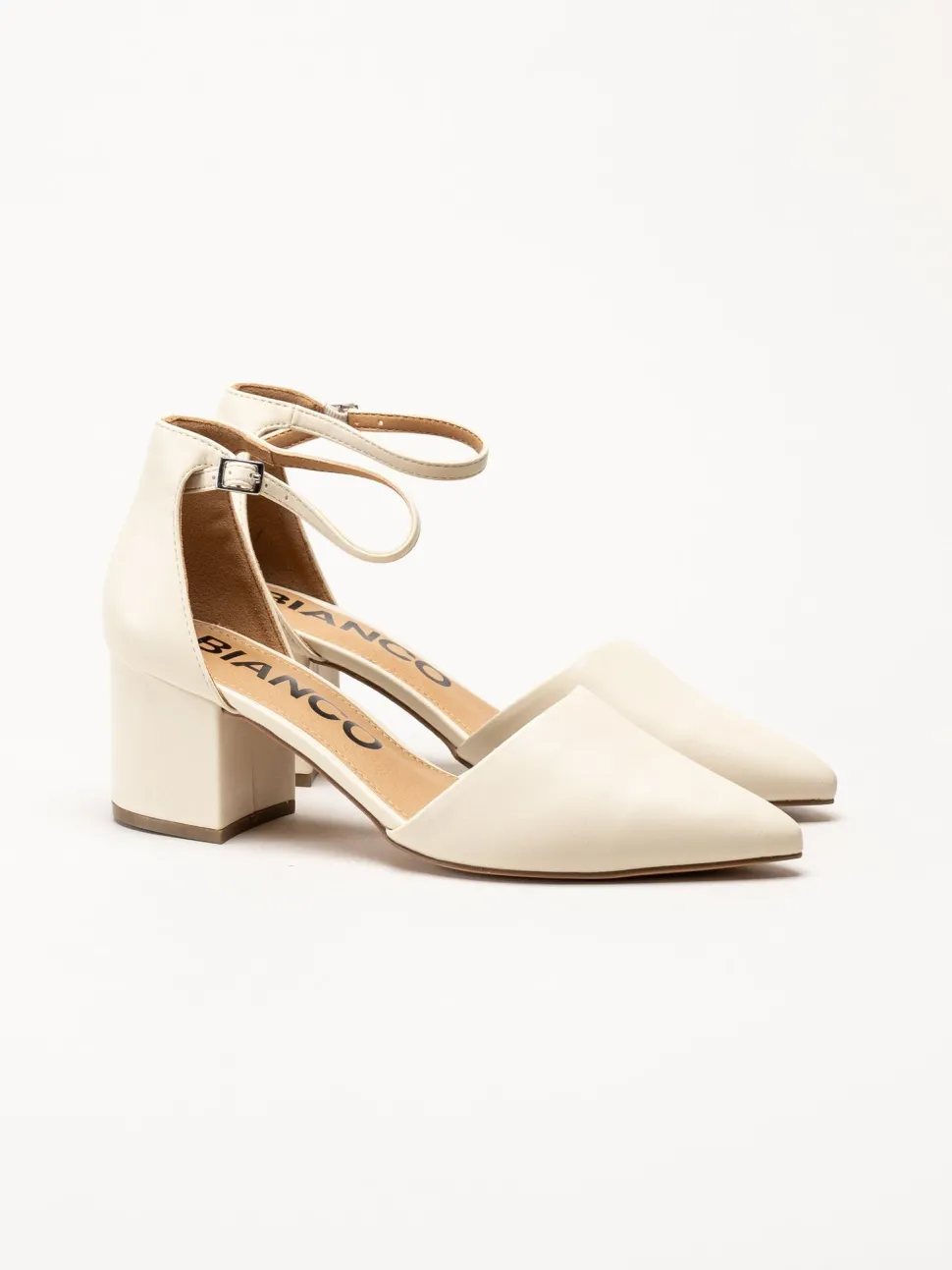 Bianco - Biadevived - Offwhite pumps i skinnimitation