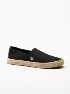 Calvin Klein - JAVI 1T - Svarta slip on espadrillos