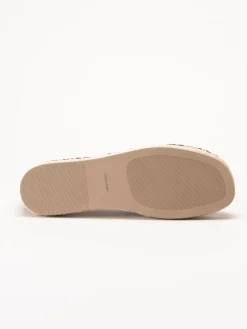 Calvin Klein - Oblique AOP - Mörkbruna espadrillos