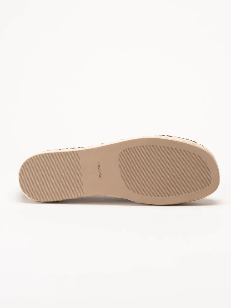 Calvin Klein - Oblique AOP - Mörkbruna espadrillos