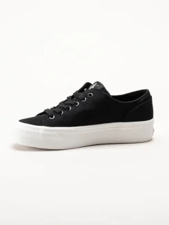 Calvin Klein - Vulc Platform Low CV Mg - Svarta platåsneakers i textil