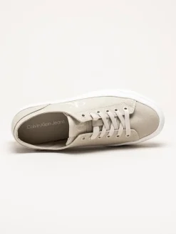 Calvin Klein - Vulc Platform Low CV Mg - Beige platåsneakers i textil