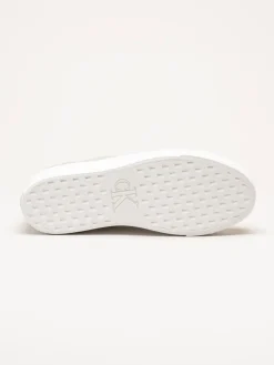 Calvin Klein - Vulc Platform Low CV Mg - Beige platåsneakers i textil