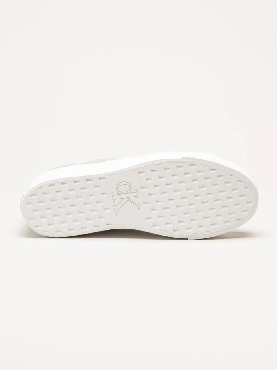Calvin Klein - Vulc Platform Low CV Mg - Beige platåsneakers i textil