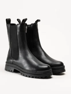 Canada Snow - Carlyle - Svarta chelsea boots med utfällbara broddar