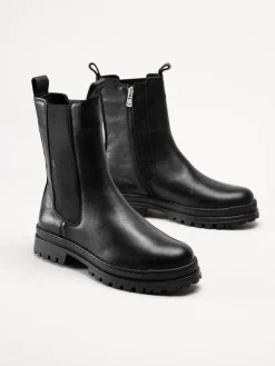 Canada Snow - Carlyle - Svarta chelsea boots med utfällbara broddar