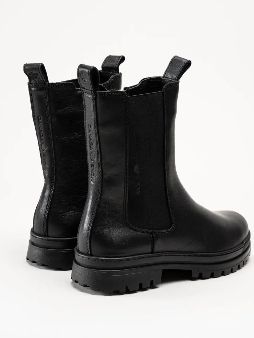 Canada Snow - Carlyle - Svarta chelsea boots med utfällbara broddar