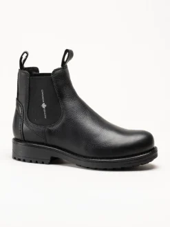 Canada Snow - Dawis - Svarta chelsea boots i skinn