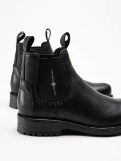 Canada Snow - Dawis - Svarta chelsea boots i skinn