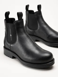 Canada Snow - Dawis - Svarta chelsea boots i skinn