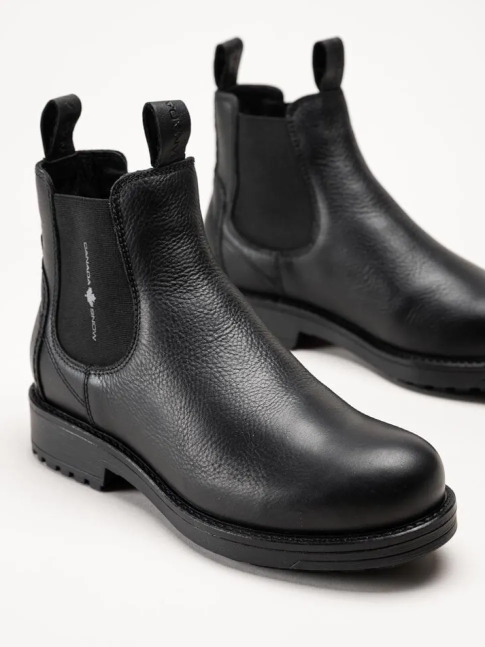 Canada Snow - Dawis - Svarta chelsea boots i skinn