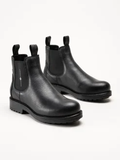 Canada Snow - Dawis - Svarta chelsea boots i skinn