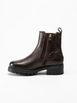 Canada Snow - Kimberly - Mörkbruna boots med fårskinn och broddar